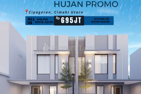 Dijual Rumah 2 Lantai Mewah di Cipageran Cimahi Utara, Pinggir Jalan Raya Akses Dekat ke BPJS Sangkuriang Cimahi