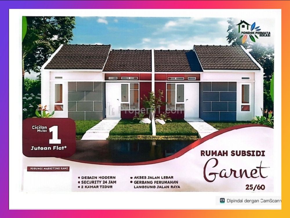 Jual Rumah Murah Subsidi Garnet di Pondok Permata Bekasi