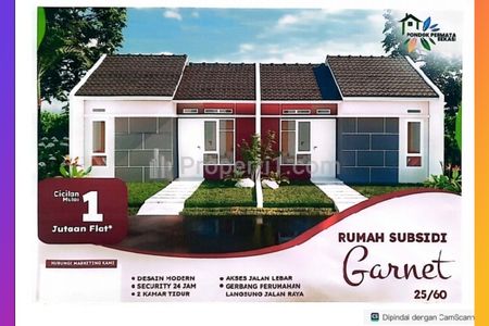 Jual Rumah Murah Subsidi Garnet di Pondok Permata Bekasi