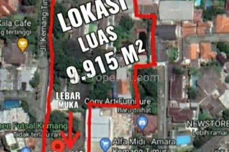 Jual Tanah SHM Gratis Bangunan Harga Mepet NJOP, Luas 9915 Meter di Kemang Timur Raya, Bekas Sekolah AIS, Mampang Prapatan, Jakarta Selatan