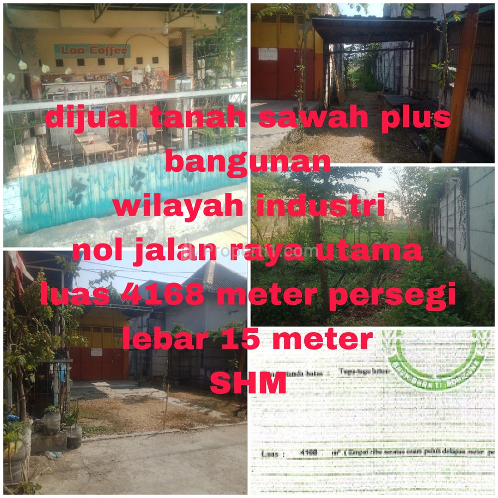 Jual Tanah Plus Bangunan Lokasi Industri Sangat Strategis di Mojokerto