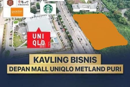 Jual Tanah Kavling Komersial di Metland Cyber Puri Jln. Metland, Karang Tengah, Tangerang