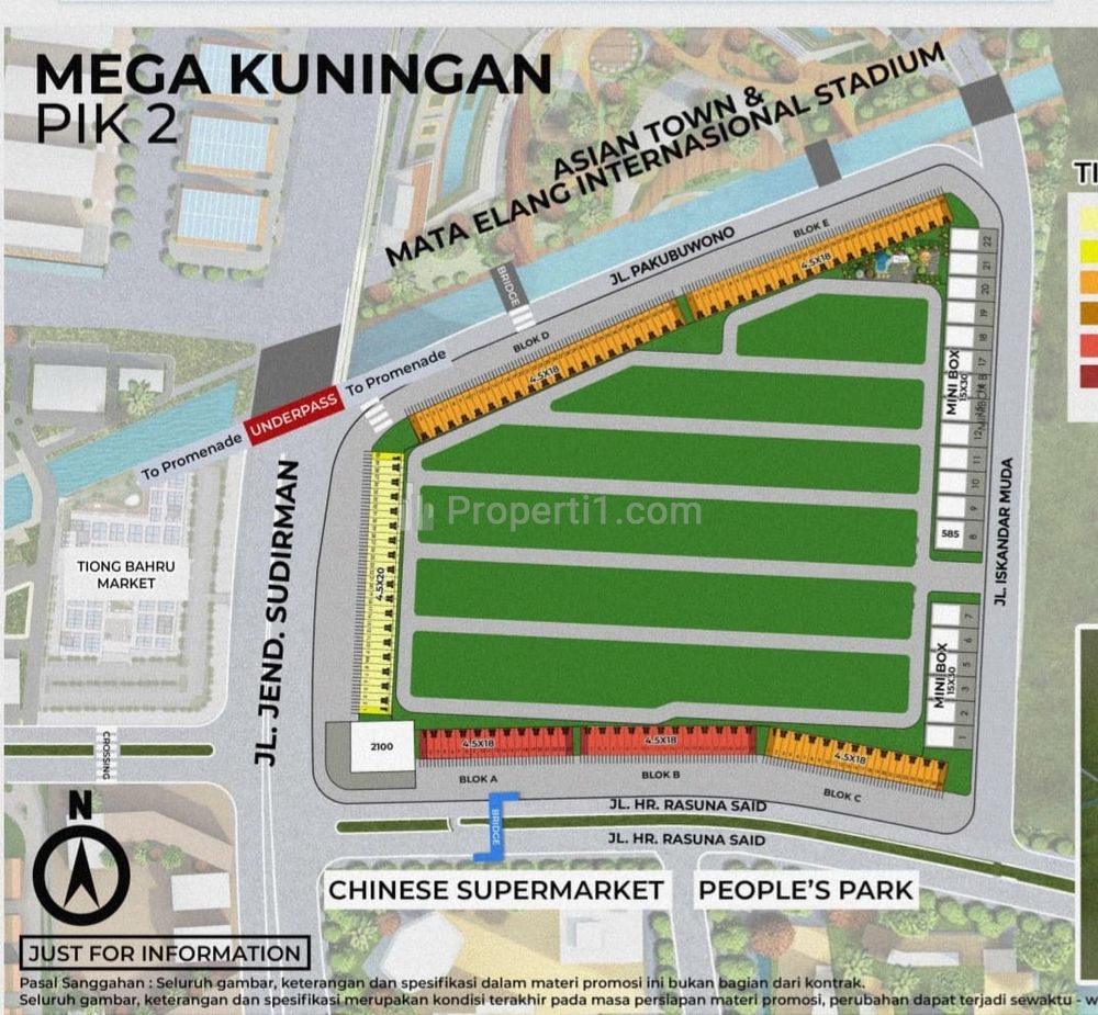 Dijual Kavling Komersial Mega Kuningan, Mini Box, Jl. Iskandar Muda, PIK 2