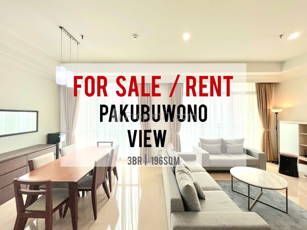 Sewa Apartemen Pakubuwono View, 3+1 BR, 196sqm, Furnished, Bagus, Ready to Move In, Direct Owner