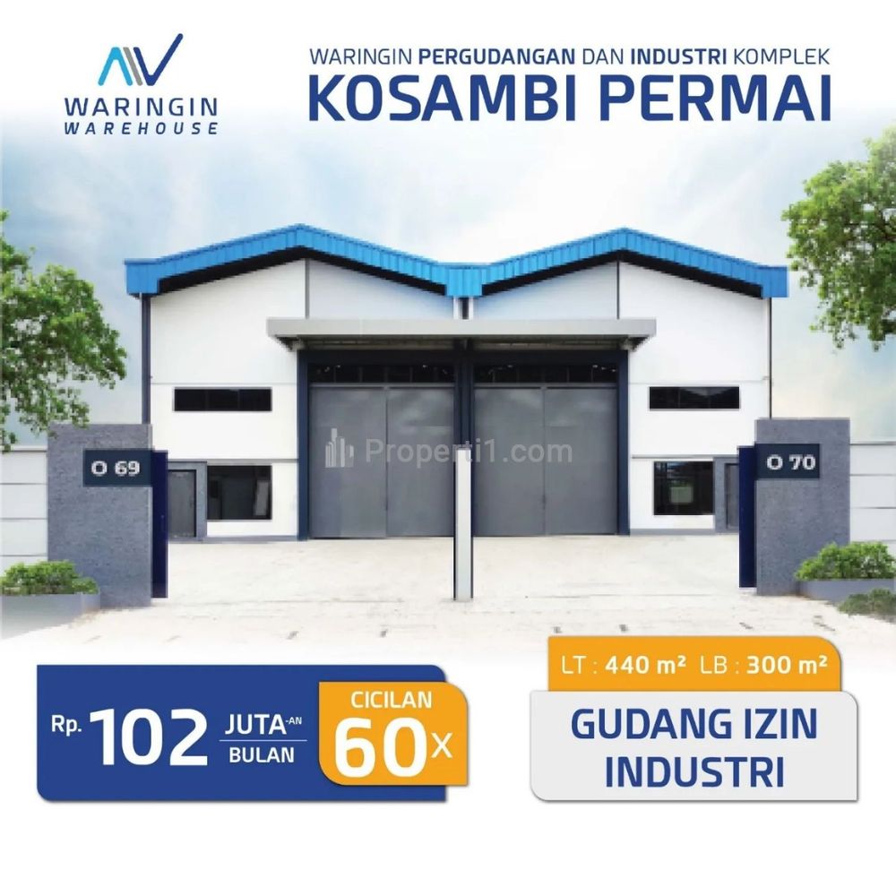 Dijual Gudang Kosambi Permai Jakarta Barat