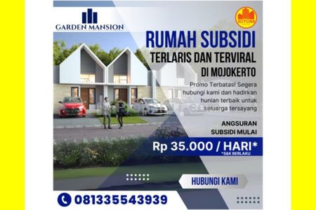 Jual Rumah di Perumahan Subsidi di Mojokerto Terlaris dan Terviral Perumahan Garden Mansion Dekat Alun-Alun Mojokerto, Transmart Mojokerto