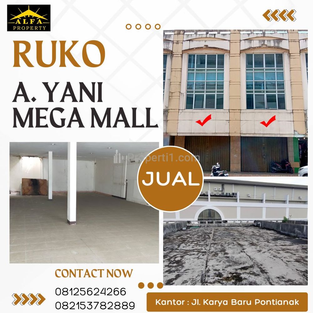 Dijual Ruko A. Yani Mega Mall Kota Pontianak