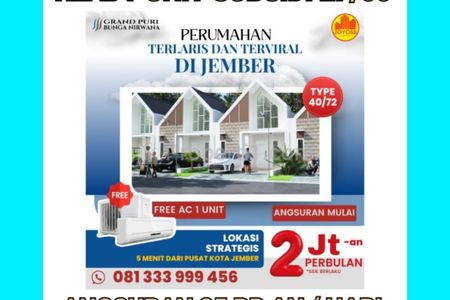 Jual Rumah di Perumahan Subsidi di Jember Terlaris Viral Grand Puri Bunga Nirwana Kampus dan Royal City Icon Pusat Kota Dekat UNEJ Universitas Jember