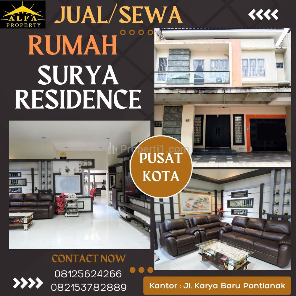 Dijual/Disewakan Rumah Mewah Siap Huni Surya Residence Pontianak