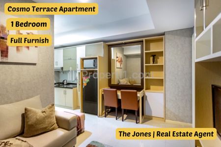 For Sale Apartment Cosmo Terrace Thamrin City 1 Bedroom Fully Furnished, Near Tanah Abang Market, Grand Indonesia, and Plaza Indonesia