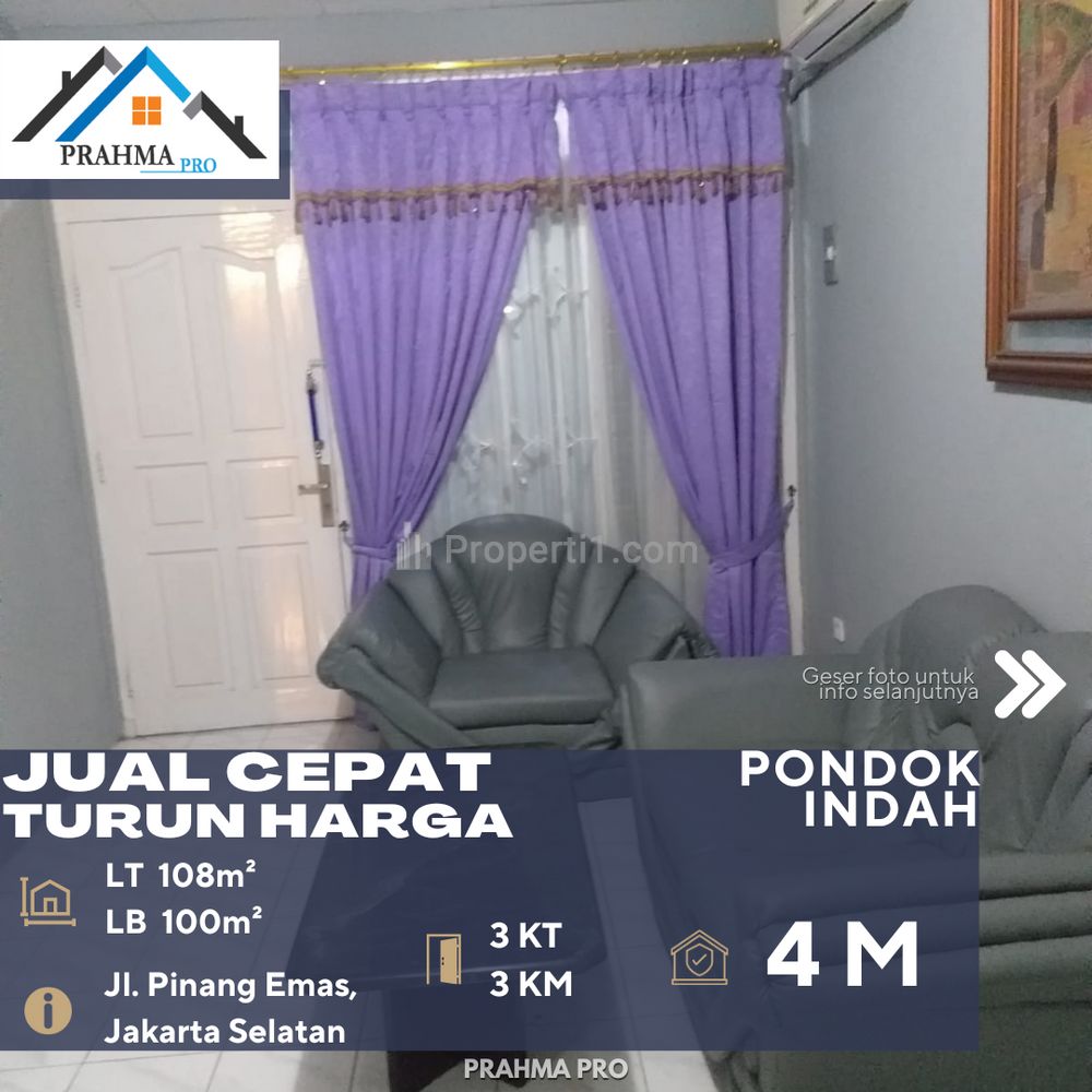 Dijual Rumah Bagus Lingkungan Asri dan Tenang di Daerah Pondok Pinang Jakarta Selatan