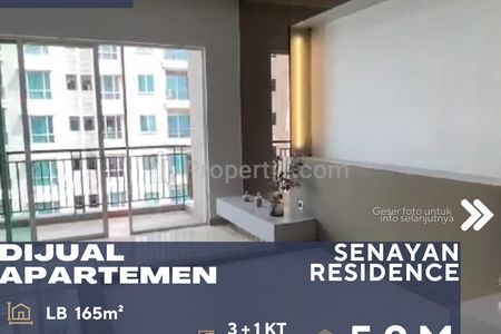 Jual Apartemen Senayan Residence 3BR Furnished di Kebayoran Lama Jakarta Selatan