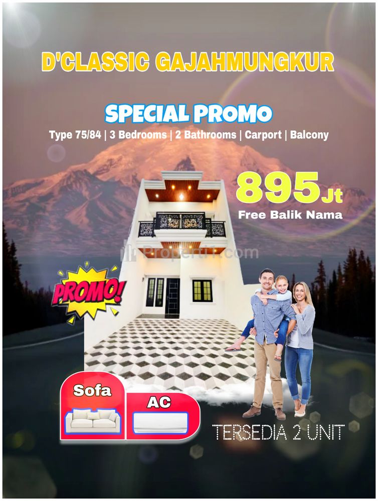 Dijual Rumah Baru Harga Promo 2 Lantai di Gajahmungkur Semarang, Bebas Atur Tata Ruang