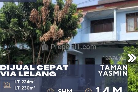 Dijual Cepat Rumah Taman Yasmin Via Lelang di Daerah Bogor Barat