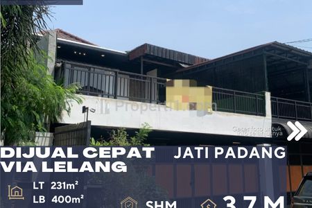 Jual Rumah 2 Lantai Via Lelang di Jati Padang Jakarta Selatan