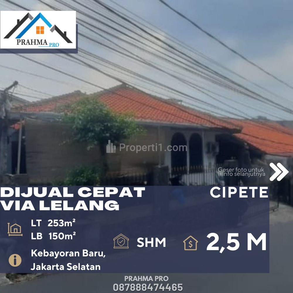 Dijual Cepat Rumah Via Lelang Harga All In di Daerah Cipete Jakarta Selatan