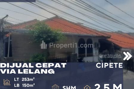 Dijual Cepat Rumah Via Lelang Harga All In di Daerah Cipete Jakarta Selatan