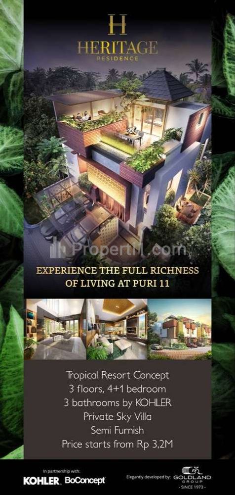 Dijual Rumah Baru di Heritage Residence at Puri 11 Tangerang