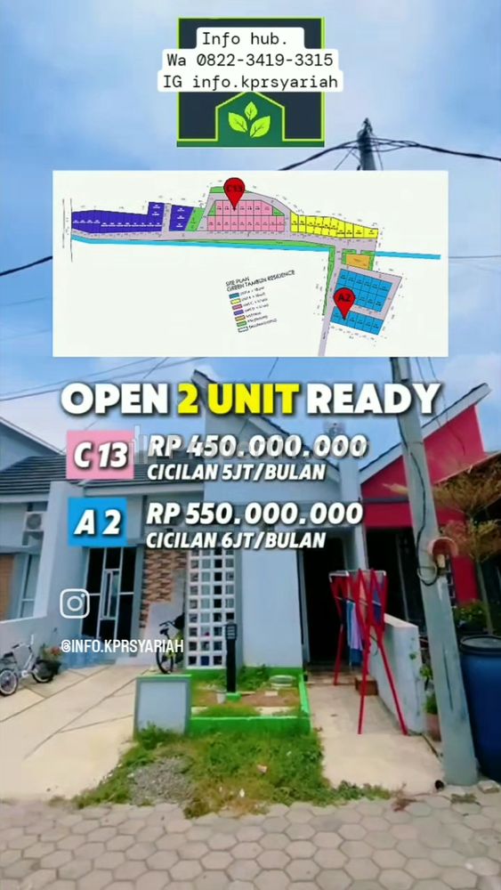 Dijual Rumah Ready dalam Perumahan di Tambun Utara, Kabupaten Bekasi