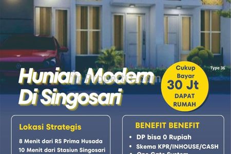 Dijual Rumah Modern Harga Terjangkau di Malang