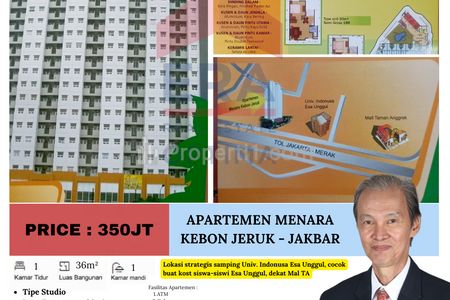 Dijual Apartemen Menara Kebon Jeruk Jakarta Barat - Studio Semi Furnished