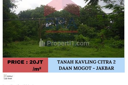 Dijual Tanah Kavling Citra 2, Daan Mogot - Jakarta Barat