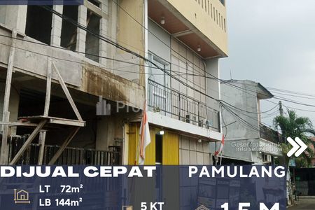 Dijual Cepat Rumah 3 Lantai di Daerah Pamulang Tangerang Selatan