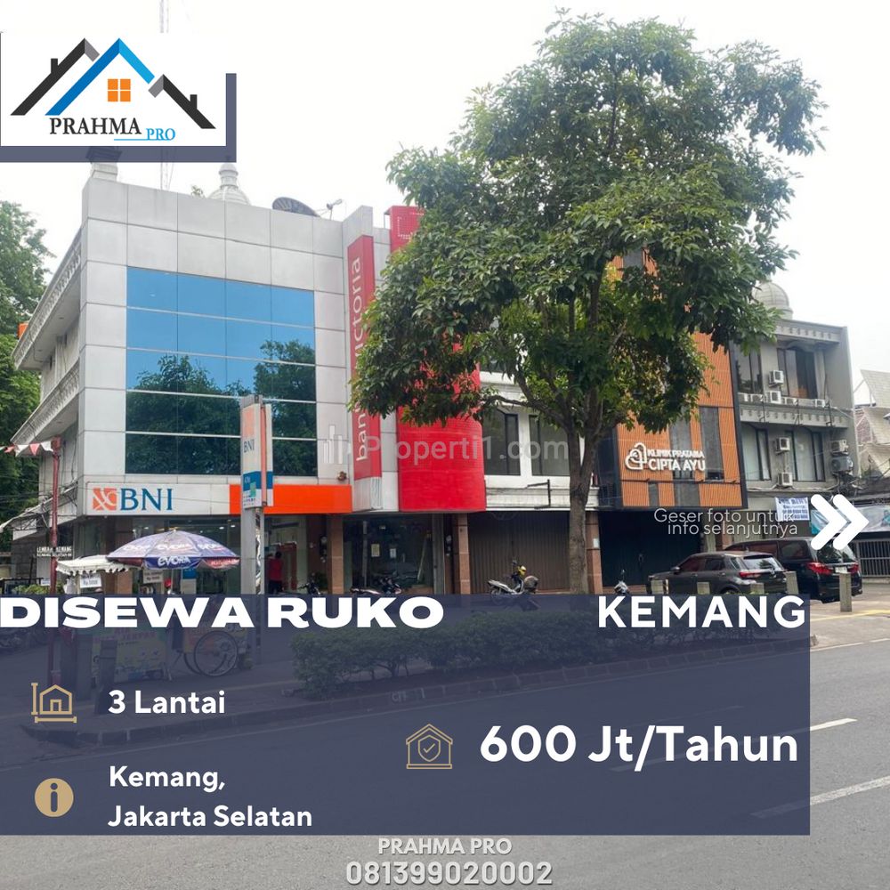 Disewakan 8 Unit Ruko Letak Strategis Komersil Area di Kemang Jakarta Selatan