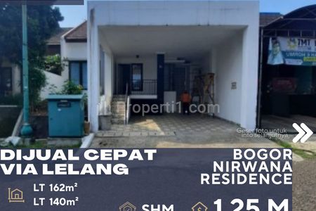 Dijual Cepat Rumah Bogor Nirwana Residence Via Lelang di Daerah Bogor