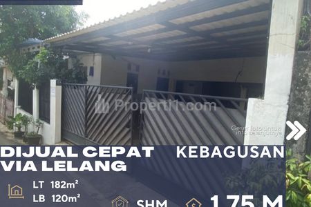 Dijual Cepat Rumah Via Lelang di Daerah Kebagusan Jakarta Selatan