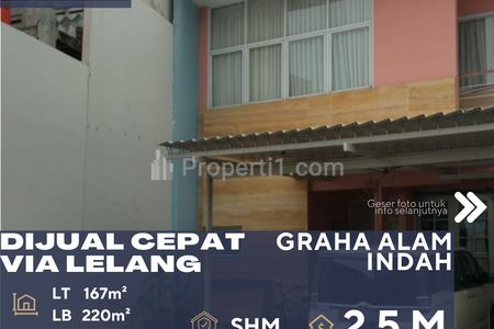 Dijual Cepat Rumah Perum. Graha Alam Indah Via Lelang di Condet Jakarta Timur