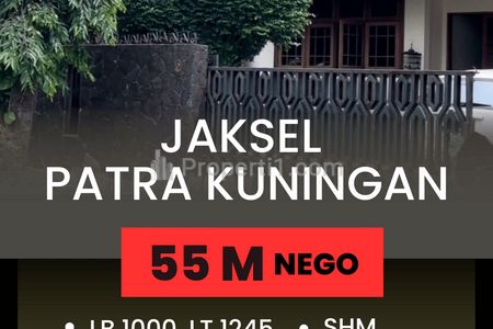 Jual Rumah Jaksel Kuningan 2 Lantai Cakep Mewah Luas Dekat ke Jalan Gatot Subroto