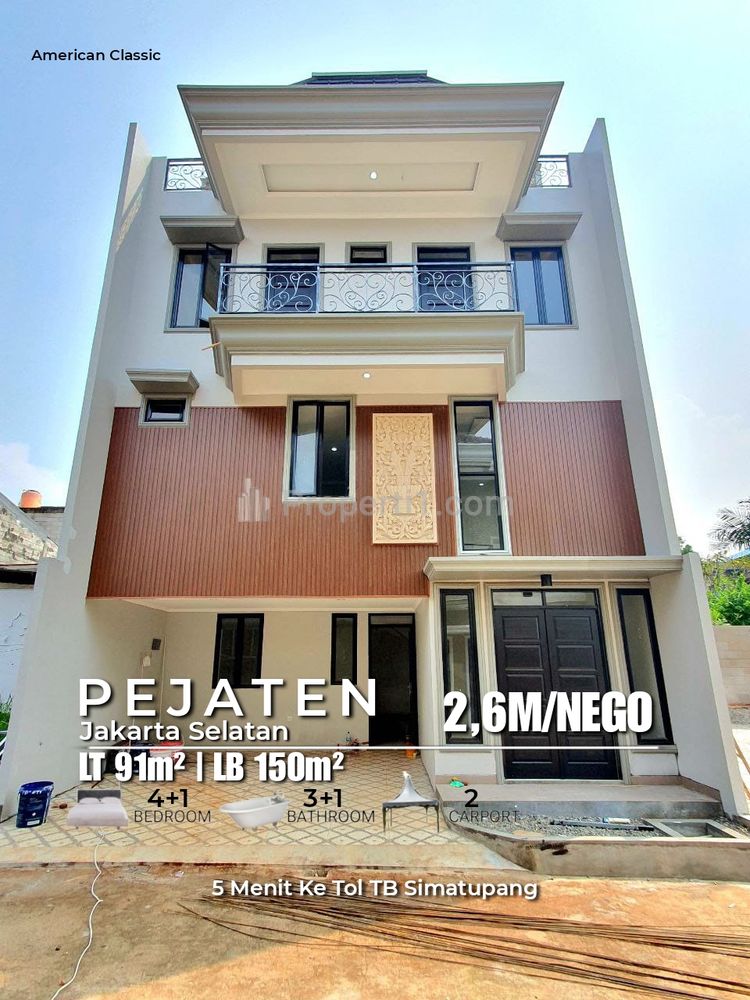 Jual Rumah Baru dan Cantik dalam Cluster di Pejaten Jakarta Selatan