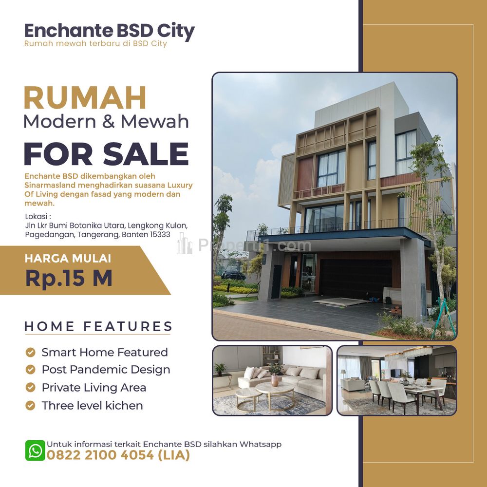 Jual Rumah | Luxury Residential in BSD City | Enchante Residence - Tipe 12mx25m (LT 295m2 / LB 480 m2) | Tangerang
