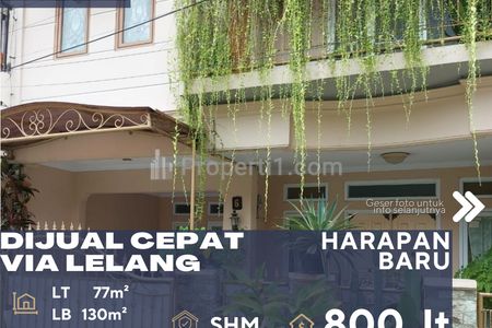 Dijual Cepat Rumah Perum. Harapan Baru 2 Lantai Via Lelang di Daerah Bekasi