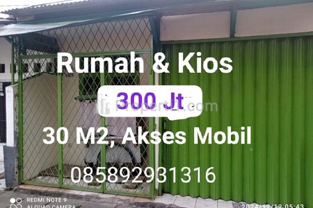 Dijual Rumah + Kios 300 JT Dekat Puribeta, Tangerang