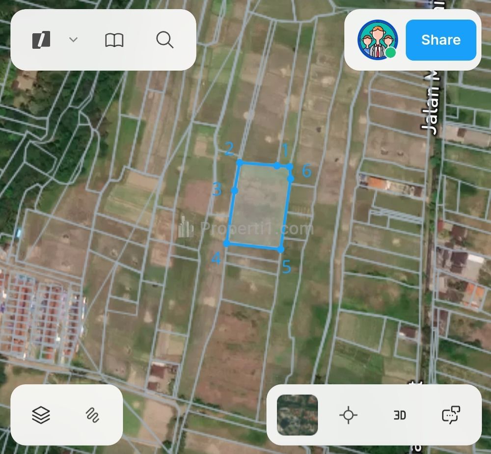 Dijual Tanah 2940 m2 di Tunjuk Tabanan Bali