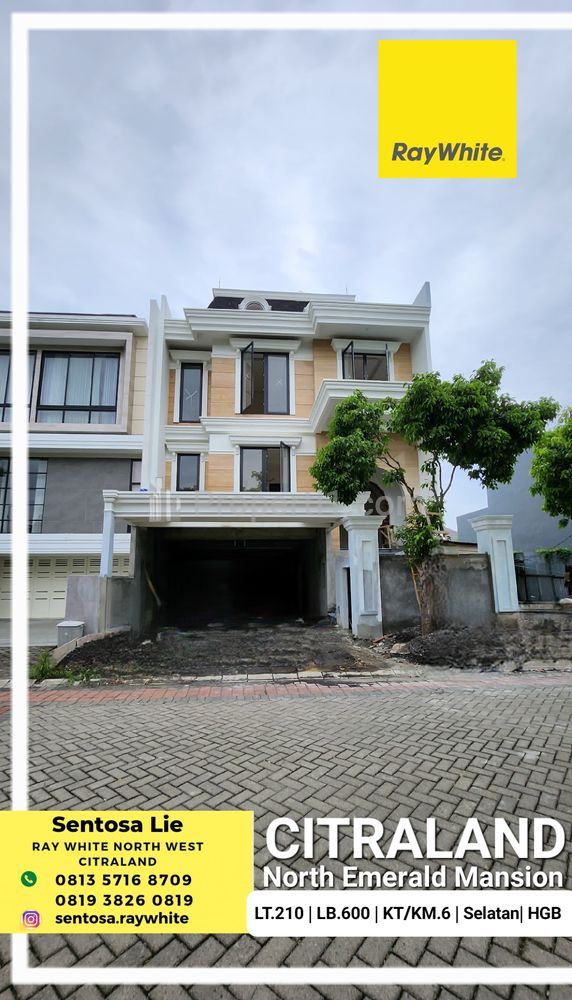 Dijual Rumah Baru North Emerald Mansion Citraland Surabaya - NEW American Classic Dekat Sekolah Ciputra, SIS, GWalk, Pakuwon Mall