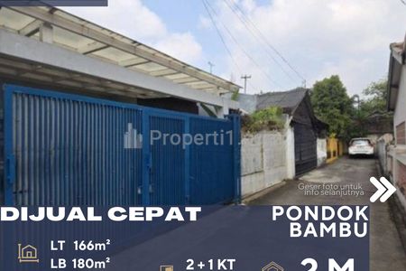 Dijual Rumah 1 Lantai Dalam Komplek Fully Furnish di Pondok Bambu Jakarta Timur