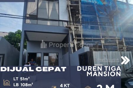 Dijual Rumah Townhouse Full Furnish Bisa Custom Layout Sesuai Kebutuhan di Duren Tiga Jakarta Selatan