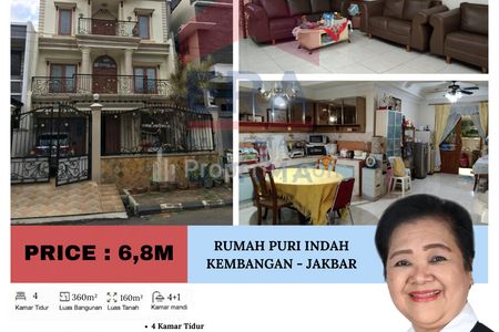 Dijual Rumah di Puri Indah, Kembangan - Jakarta Barat