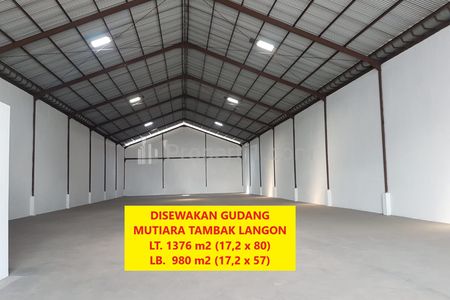 Disewakan Gudang Margomulyo di Pergudangan Mutiara Tambak Langon Surabaya Utara