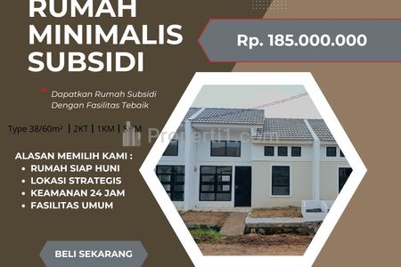 Dijual Rumah Subsidi Dekat Stasiun, Tol, Terminal di Tangerang