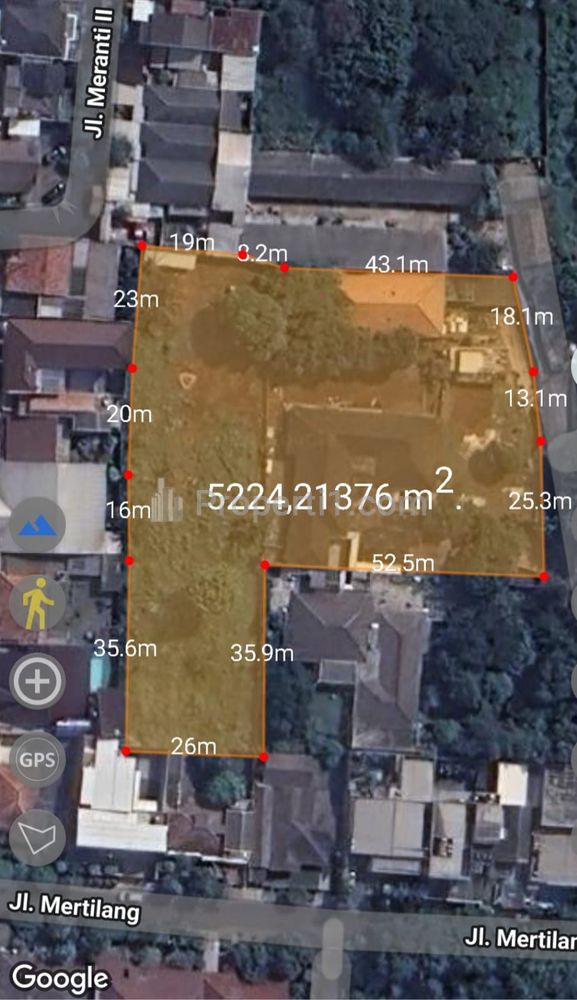 Jual Tanah Murah Nego SHM 5224 m2 di Jalan Mertilang, Petukangan, Pesanggrahan, Dekat Pintu Tol, Akses Dua Mobil, Zona Kuning, Jakarta Selatan