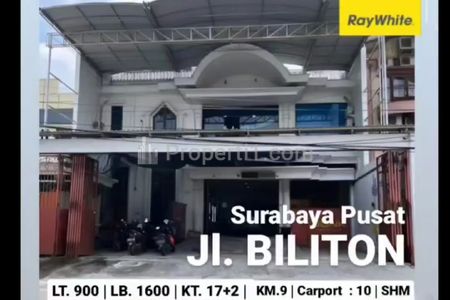 Dijual Rumah Jl. Biliton - Gubeng - Surabaya Pusat - Parkir 10 Mobil Cocok Buat Segala Usaha