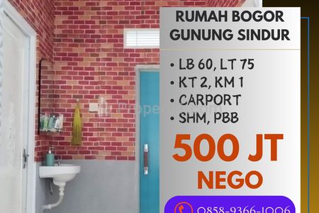 Jual Rumah Bogor Gunung Sindur Bogor Dalam Cluster Dekat GOR Parung