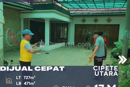 Jual Rumah Dalam Kondisi Kosong di Cipete Utara Jakarta Selatan