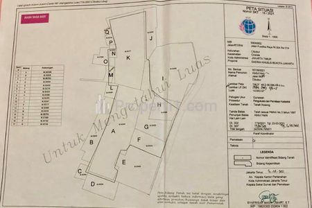 Jual Murah Nego Tanah Strategis Luas 1,5 Hektar Surat Girik Bawah NJOP, di Jalan Cibubur, Ciracas, Jakarta Timur