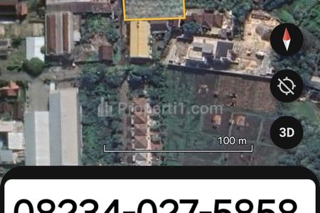 Sewa Tanah 1000 m2 di Jalan Persada Dekat Bali Kiddy, Teuku Umar Barat, Kerobokan Bali