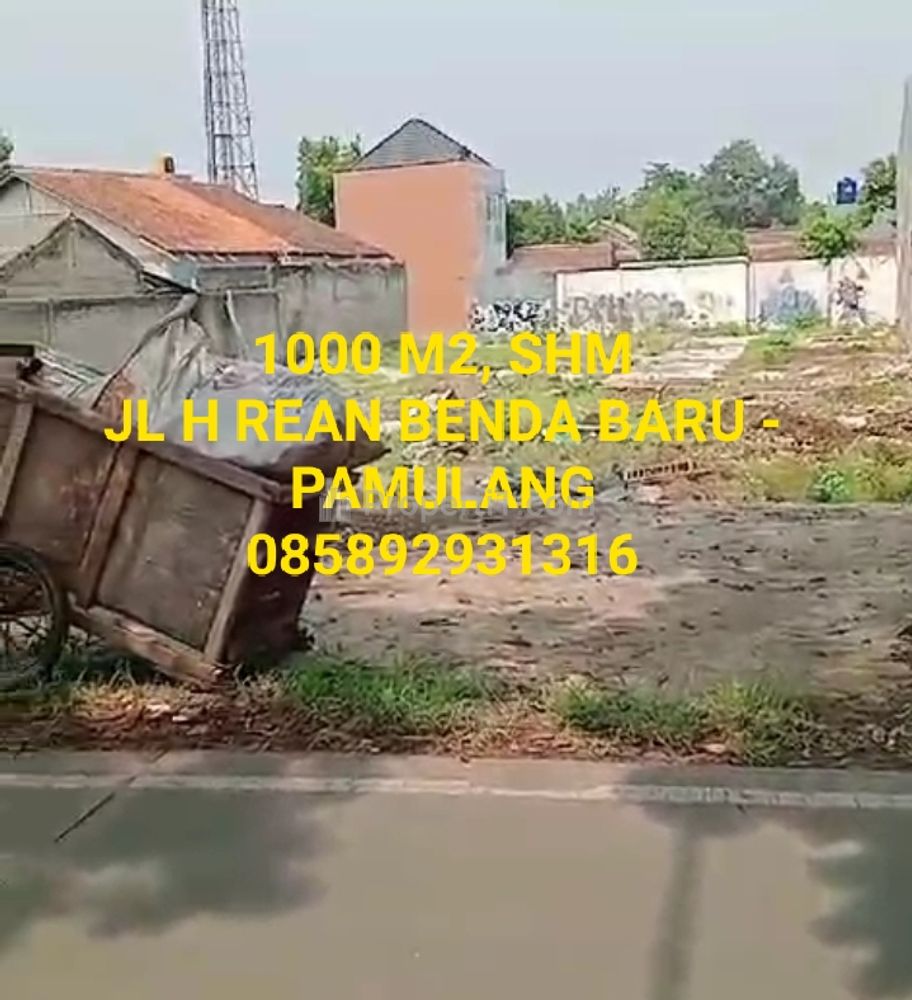 Jual Tanah Pinggir Jalan H Rean, Benda Baru Pamulang, Tangerang Selatan